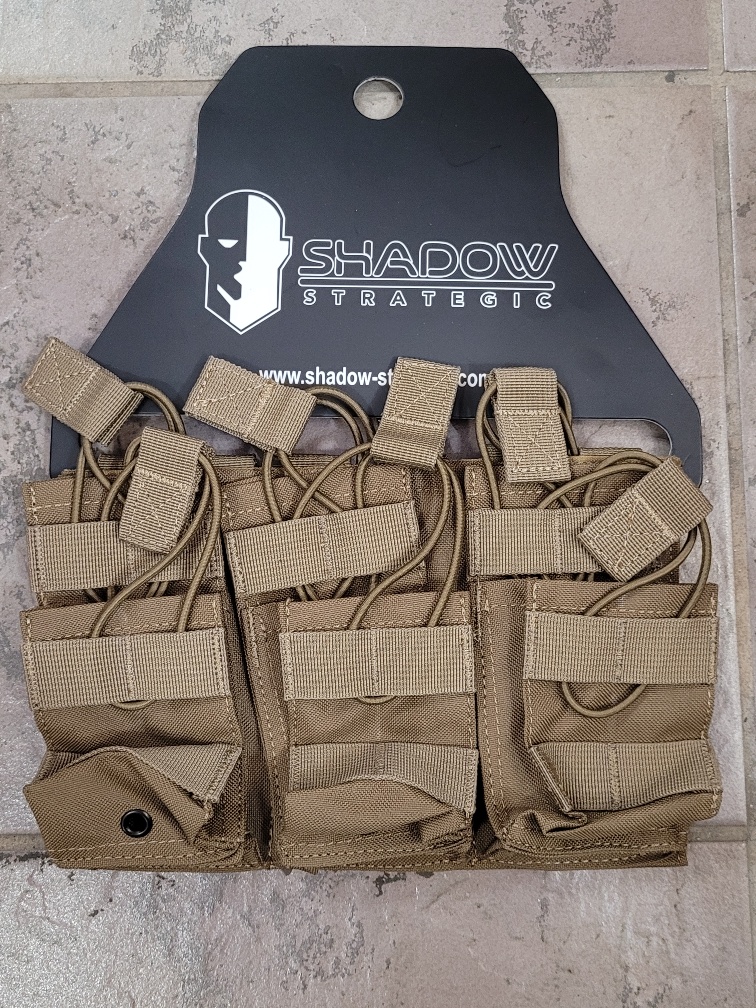 Stacker M4 Open top mag pouch triple Coyote