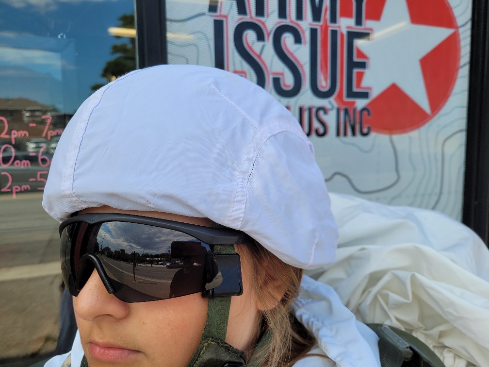 Winter White Snow Camo Helmet Cover