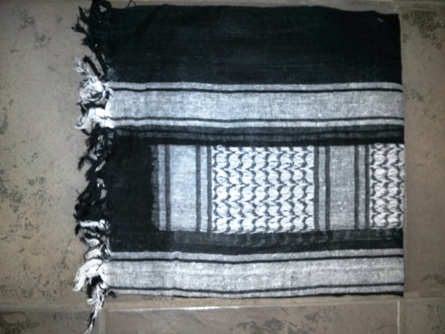 Shemagh, blk/white
