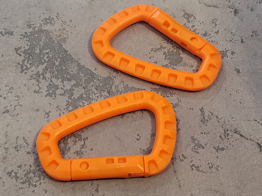 Carabiner ABS - fluorescent orange