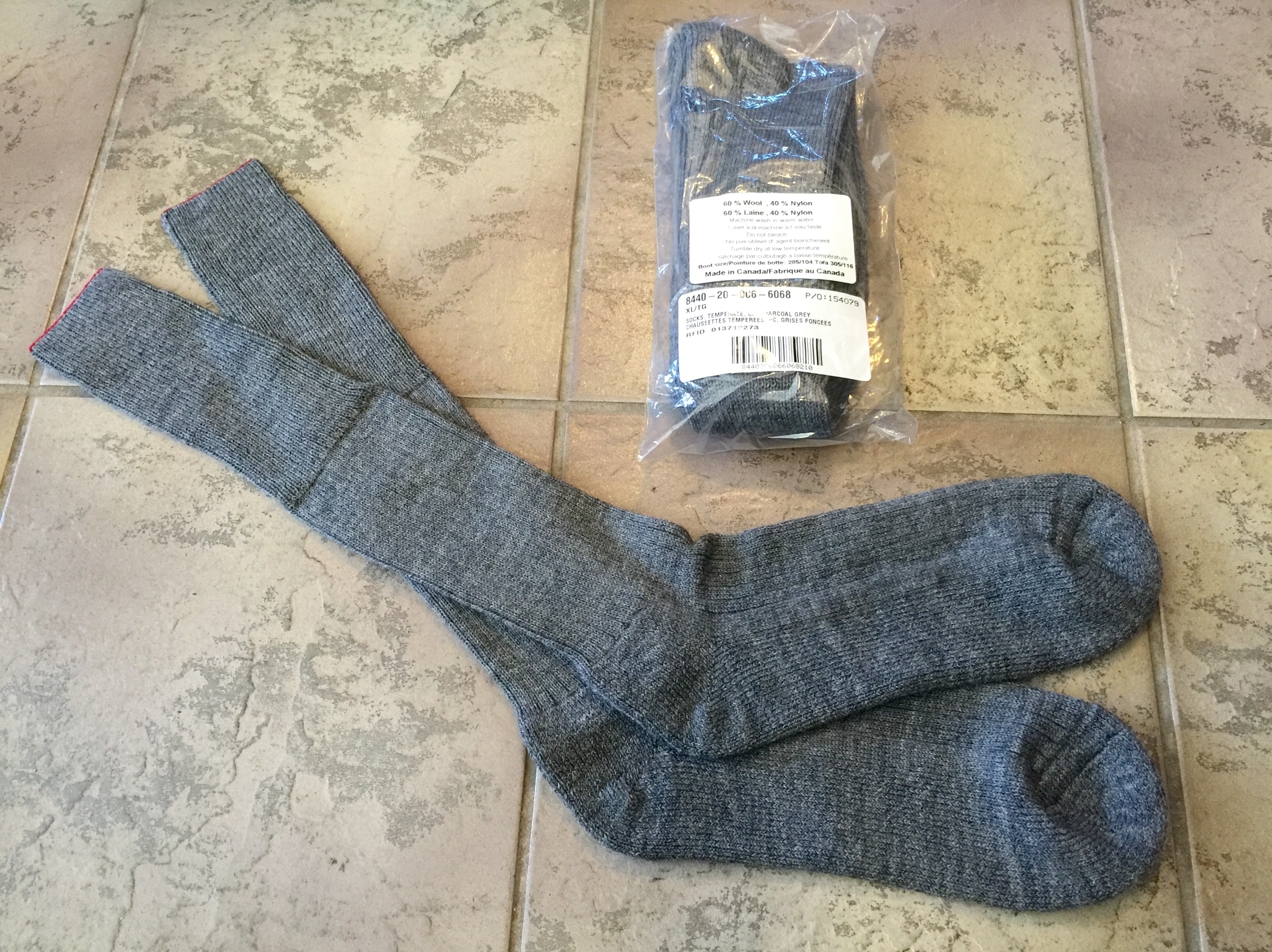 Canadian Wool Blend Socks L
