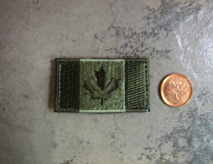 Canada Flag Patch, Green, Small Velcro