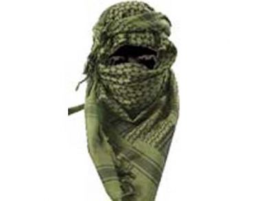 Shemagh Desert Scarf, OD Green/Black